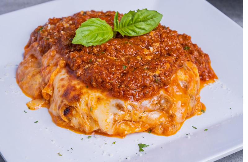Baked lasagna at Sami's on Marco Island