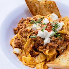 Pappardelle bolognese at Sami's on Marco Island