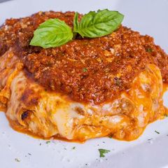 Baked lasagna at Sami's on Marco Island